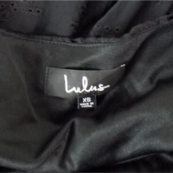 Lulus Women’s How Much I Love You Black Eyelet Tiered Midi Dress Size XS - Picture 6 of 8